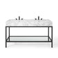 Modway Kingsley 60" Black Stainless Steel Bathroom Vanity FredCo