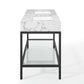 Modway Kingsley 60" Black Stainless Steel Bathroom Vanity FredCo