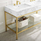 Modway Kingsley 60" Gold Stainless Steel Bathroom Vanity FredCo