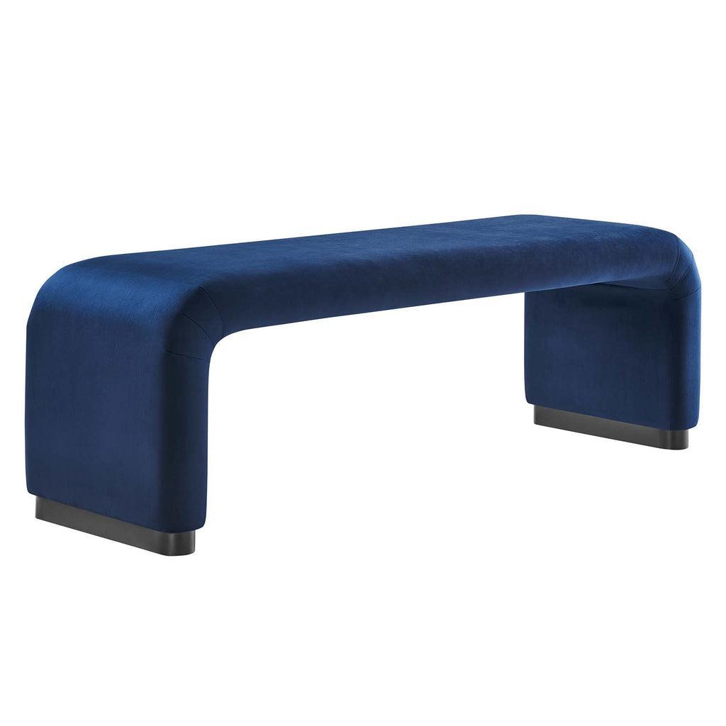Modway Koda Performance Velvet Waterfall Long Bench FredCo
