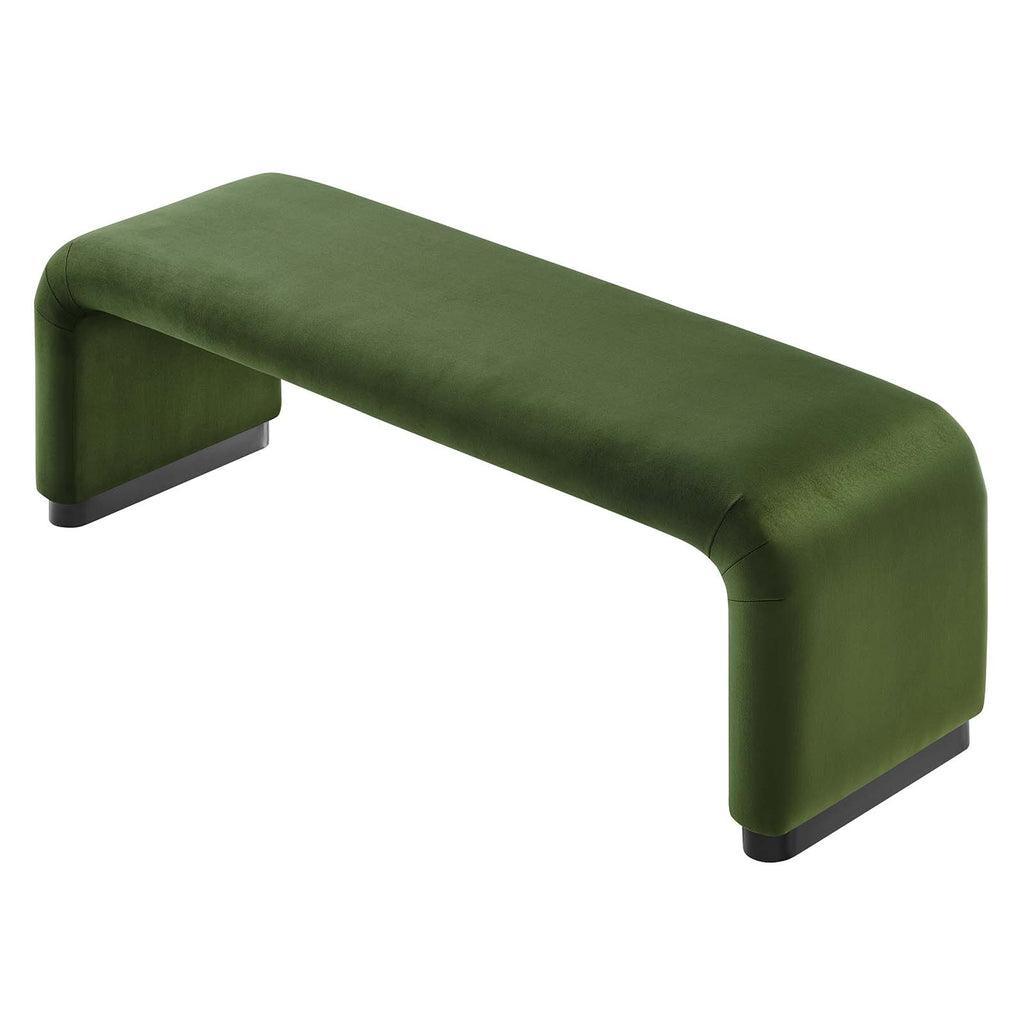 Modway Koda Performance Velvet Waterfall Long Bench FredCo