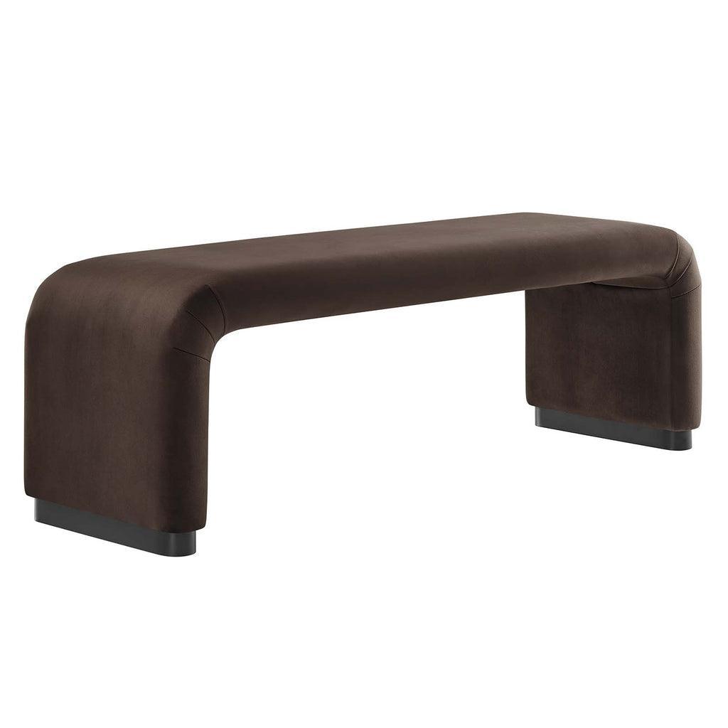 Modway Koda Performance Velvet Waterfall Long Bench FredCo