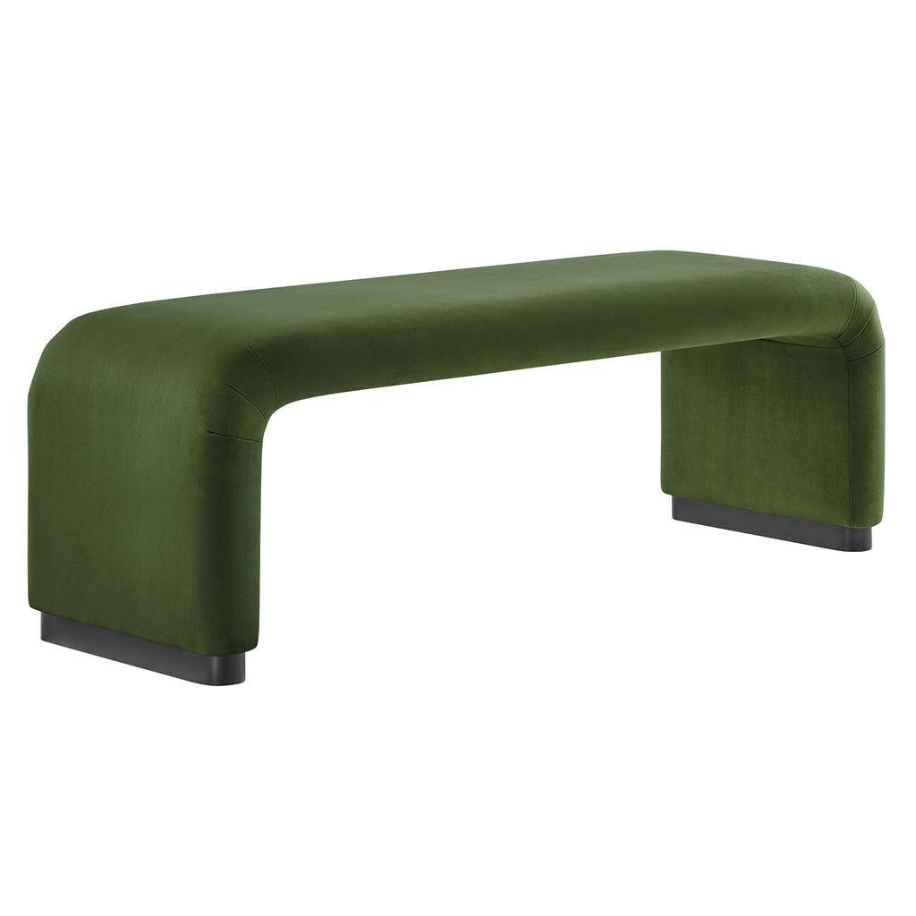 Modway Koda Performance Velvet Waterfall Long Bench FredCo
