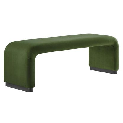 Modway Koda Performance Velvet Waterfall Long Bench FredCo