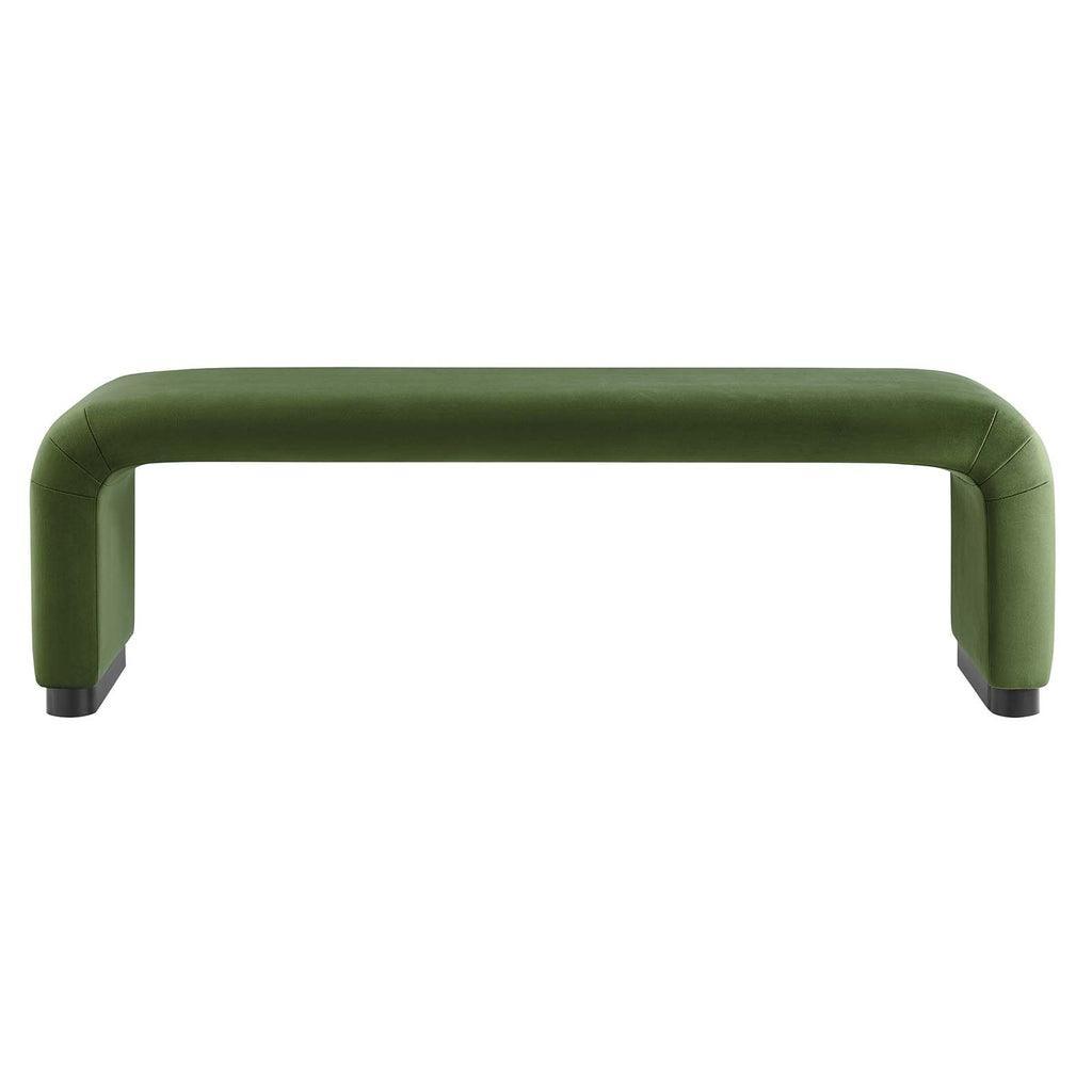 Modway Koda Performance Velvet Waterfall Long Bench FredCo