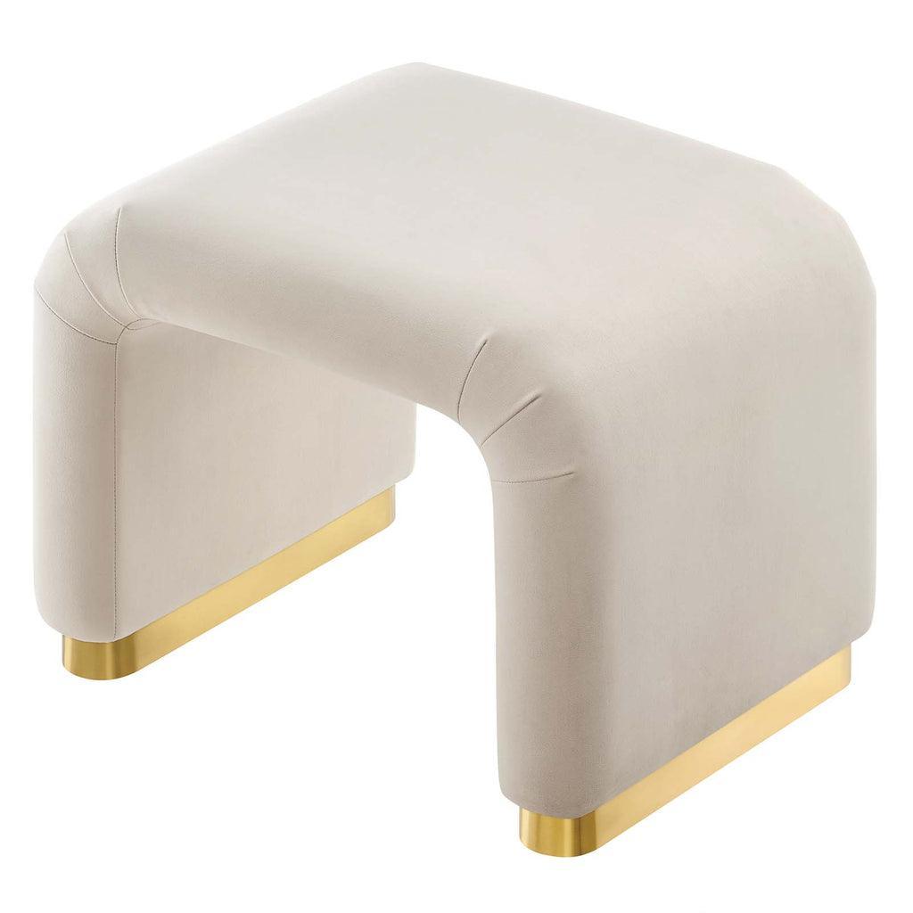 Modway Koda Performance Velvet Waterfall Stool FredCo