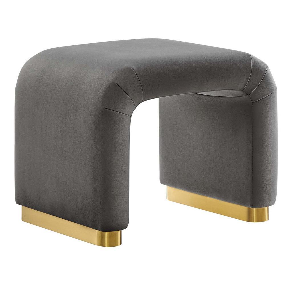 Modway Koda Performance Velvet Waterfall Stool FredCo