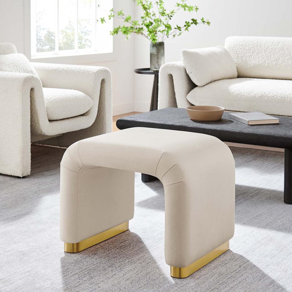 Modway Koda Performance Velvet Waterfall Stool FredCo