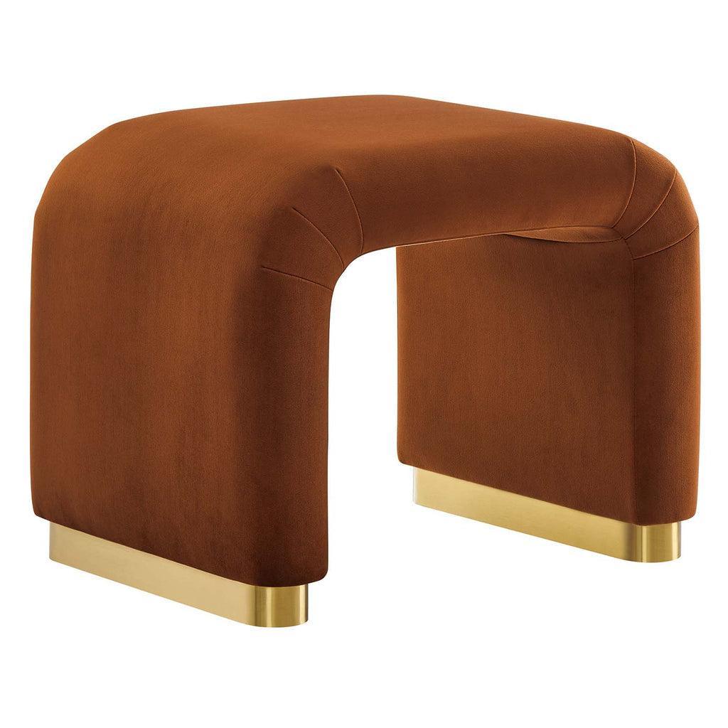 Modway Koda Performance Velvet Waterfall Stool FredCo