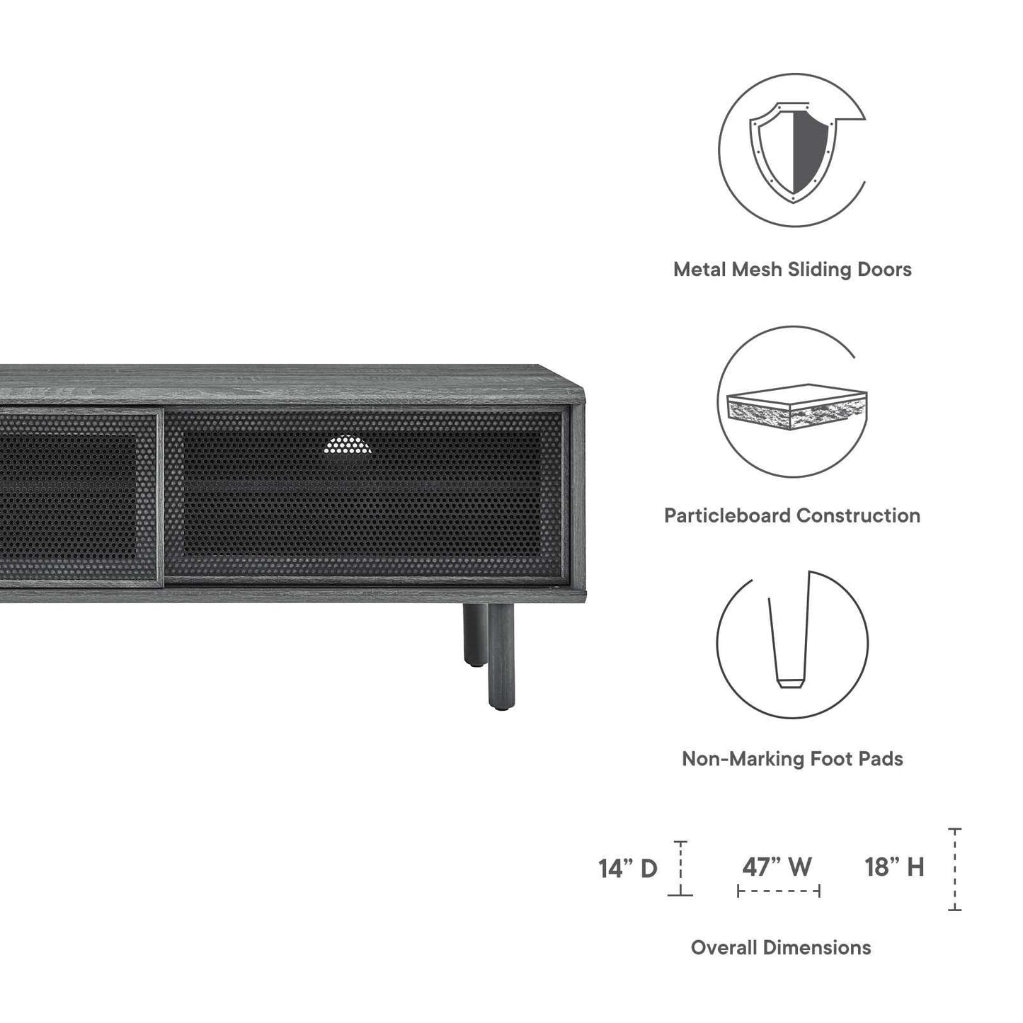 Modway Kurtis 47" TV Stand FredCo