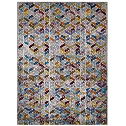 Modway Laleh Geometric Mosaic Area Rug FredCo