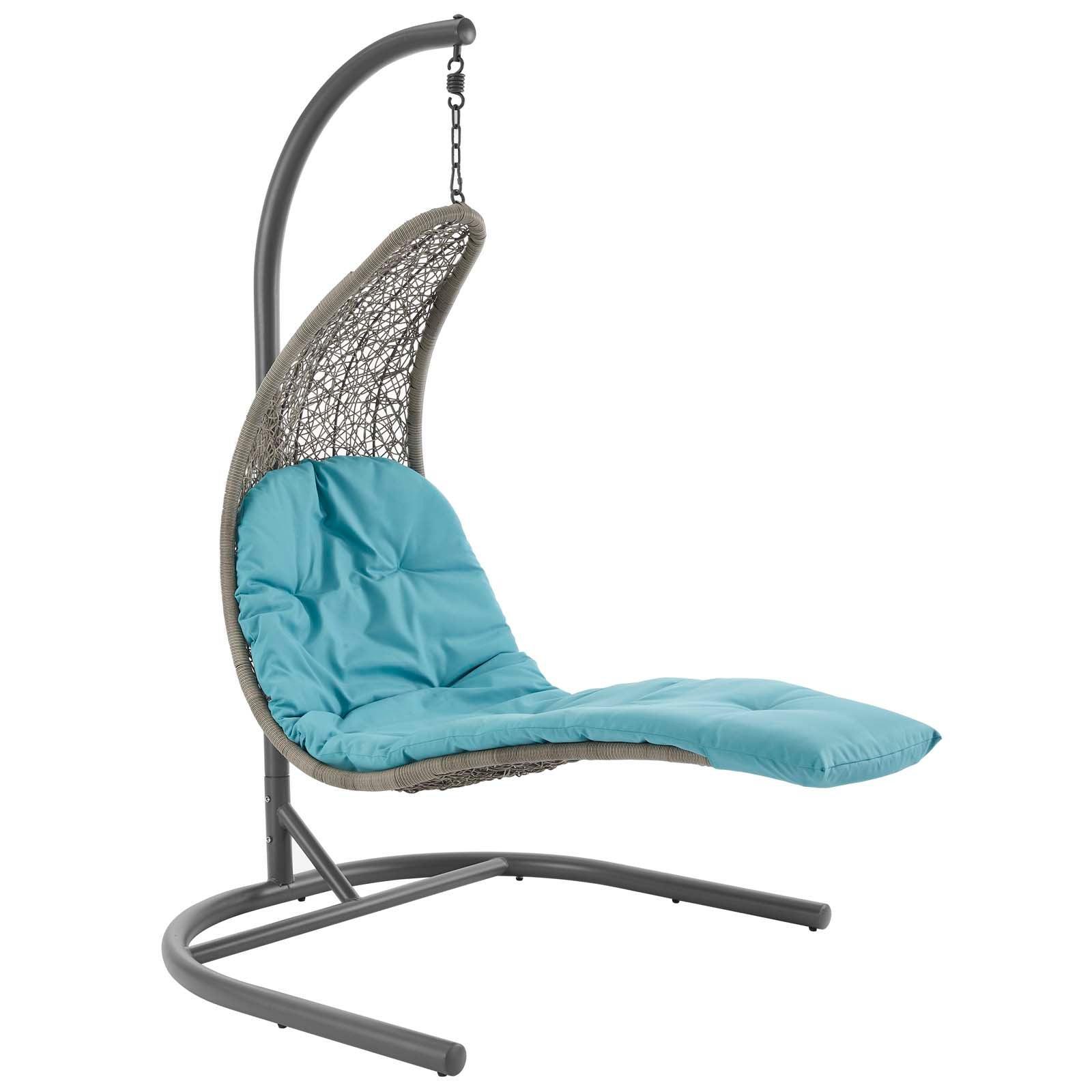 Modway Landscape Hanging Chaise Lounge Outdoor Patio Swing Chair FredCo