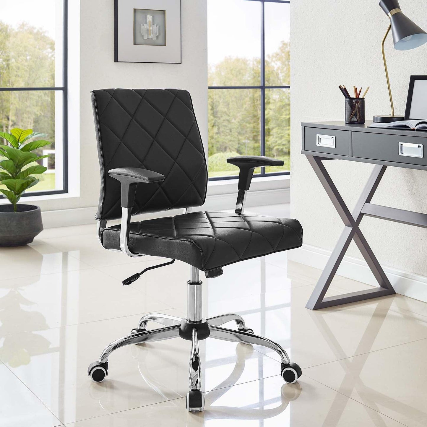 Modway Lattice Vinyl Office Chair FredCo