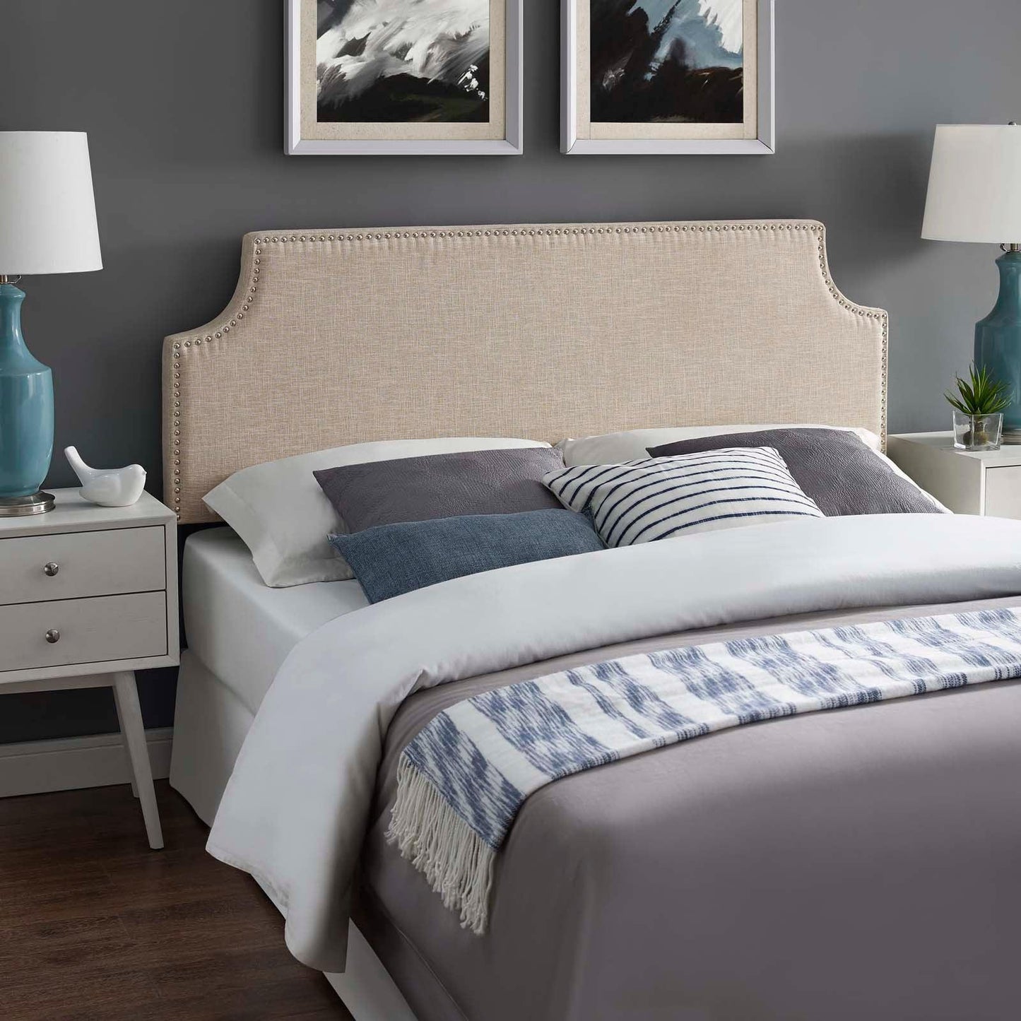 Modway Laura Queen Upholstered Fabric Headboard FredCo