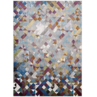 Modway Lavendula Triangle Mosaic Area Rug FredCo