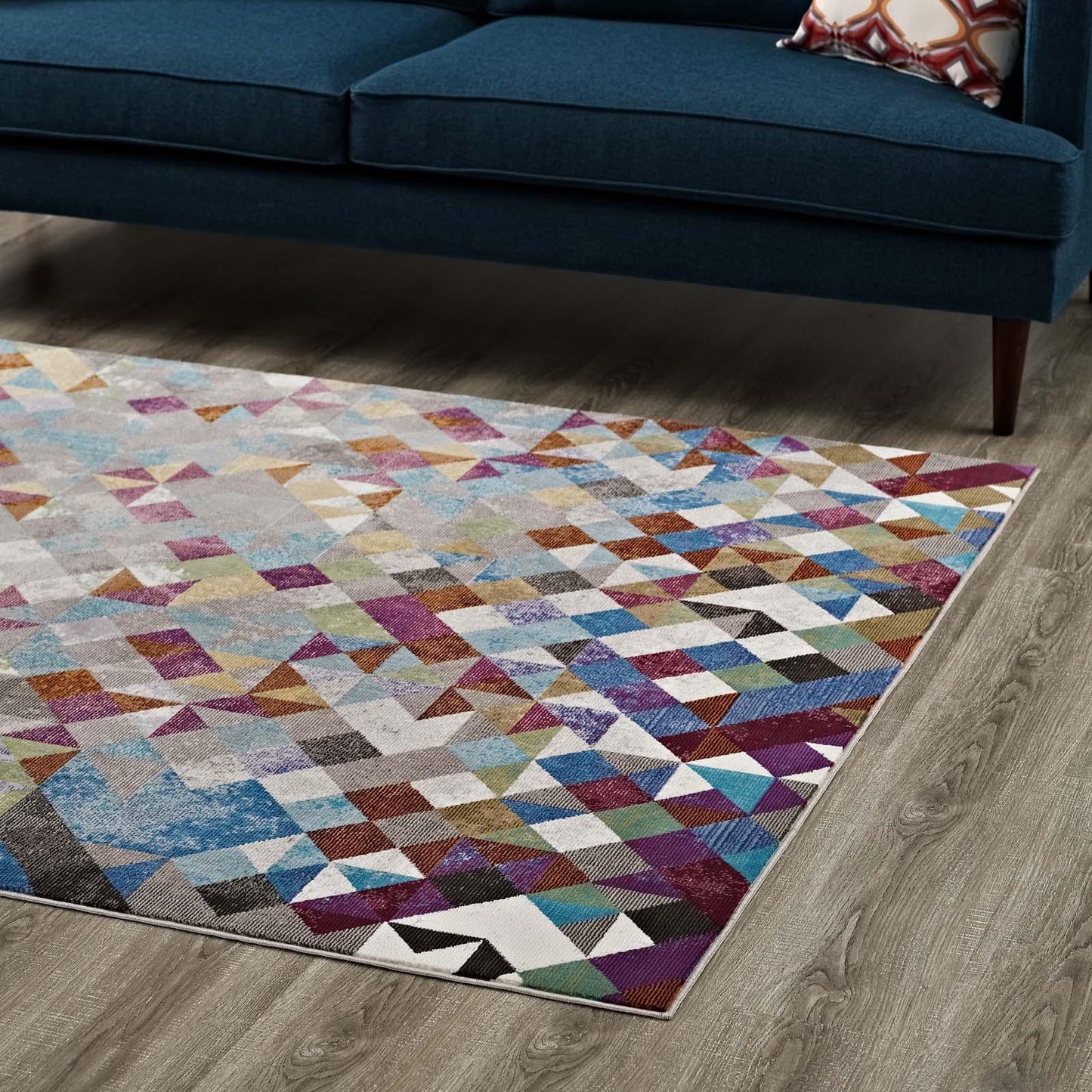 Modway Lavendula Triangle Mosaic Area Rug FredCo