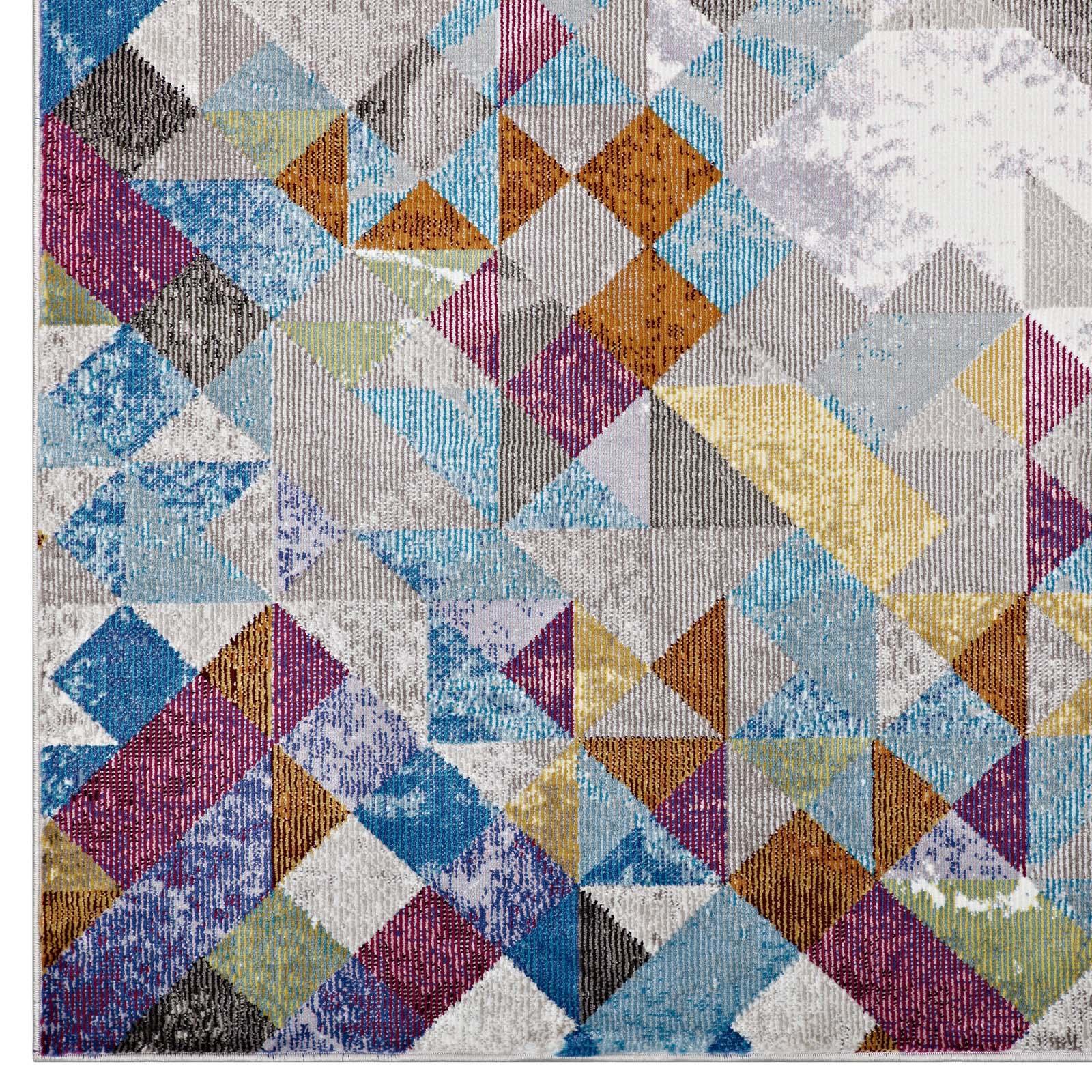 Modway Lavendula Triangle Mosaic Area Rug FredCo