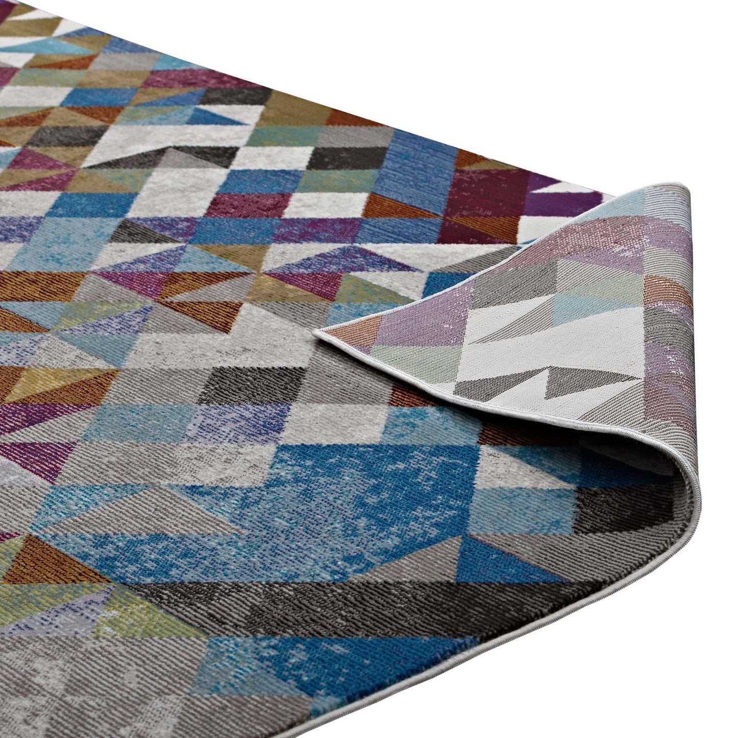 Modway Lavendula Triangle Mosaic Area Rug FredCo