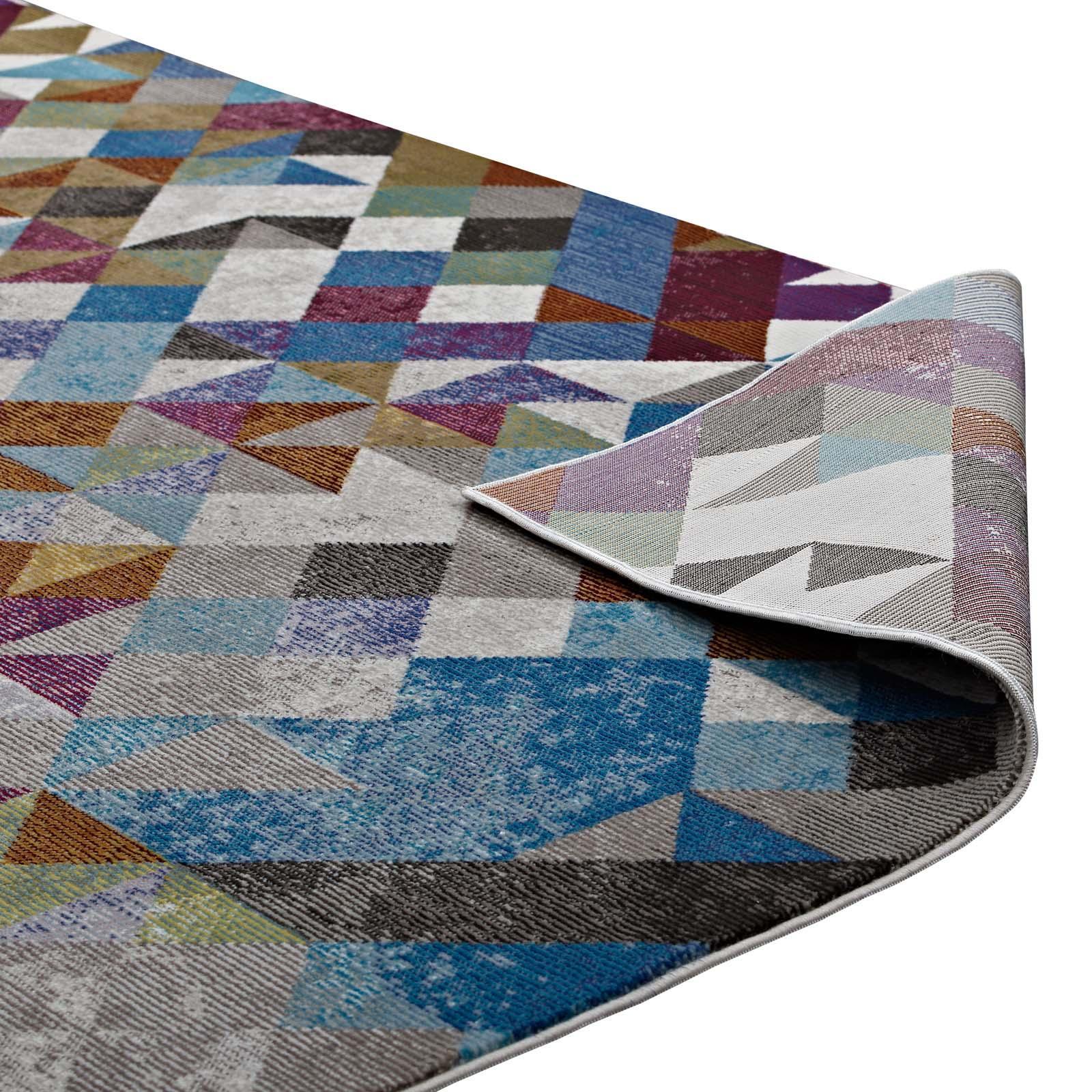 Modway Lavendula Triangle Mosaic Area Rug FredCo