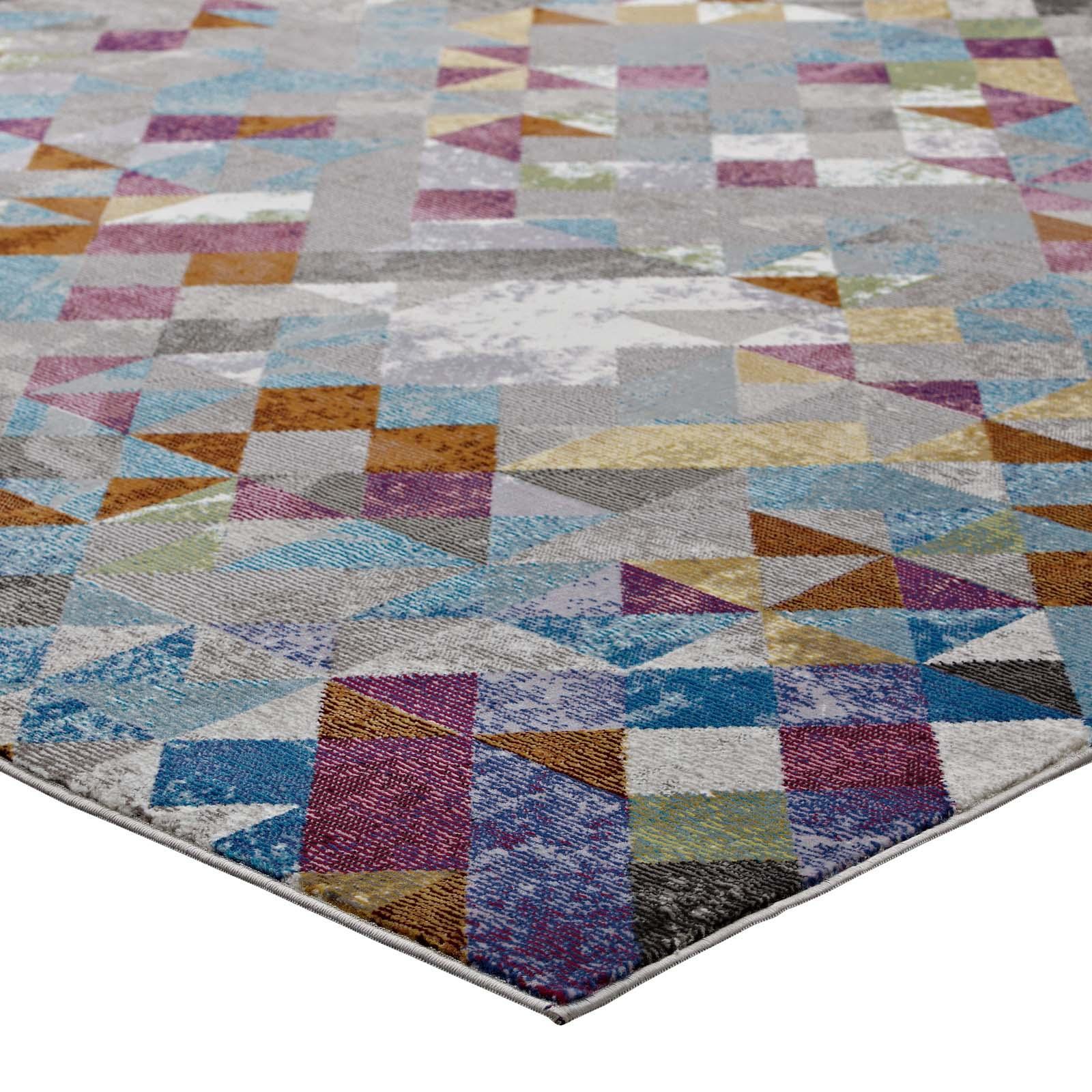 Modway Lavendula Triangle Mosaic Area Rug FredCo