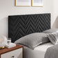Modway Leah Chevron Tufted Performance Velvet Full Platform Bed FredCo