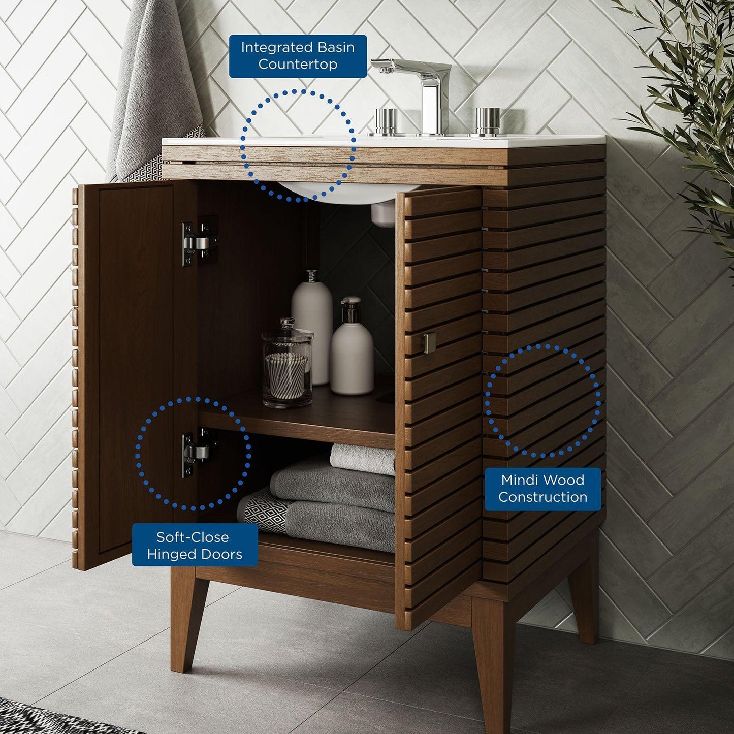 Modway Ledger 24" Bathroom Vanity FredCo