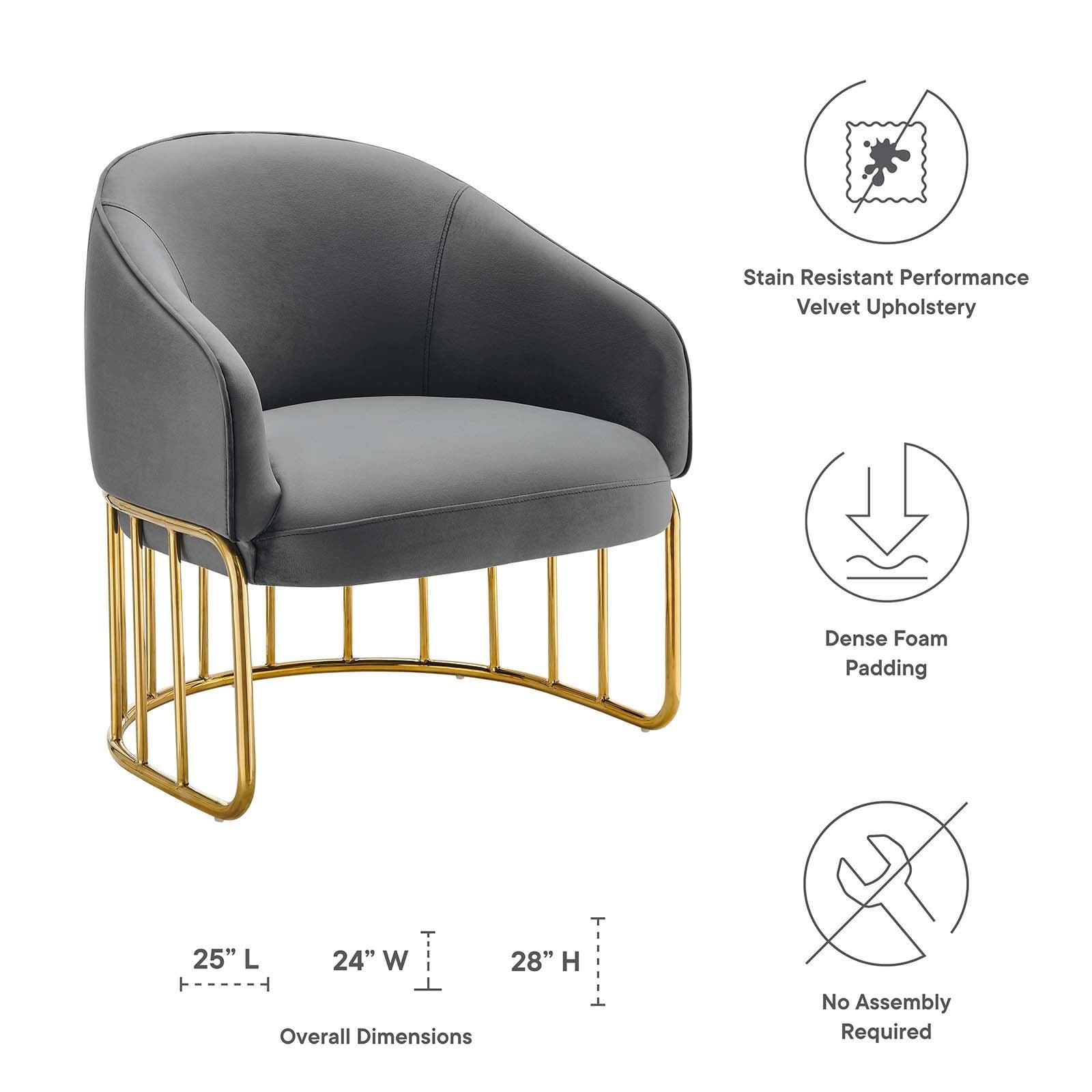 Modway Legacy Performance Velvet Armchair FredCo