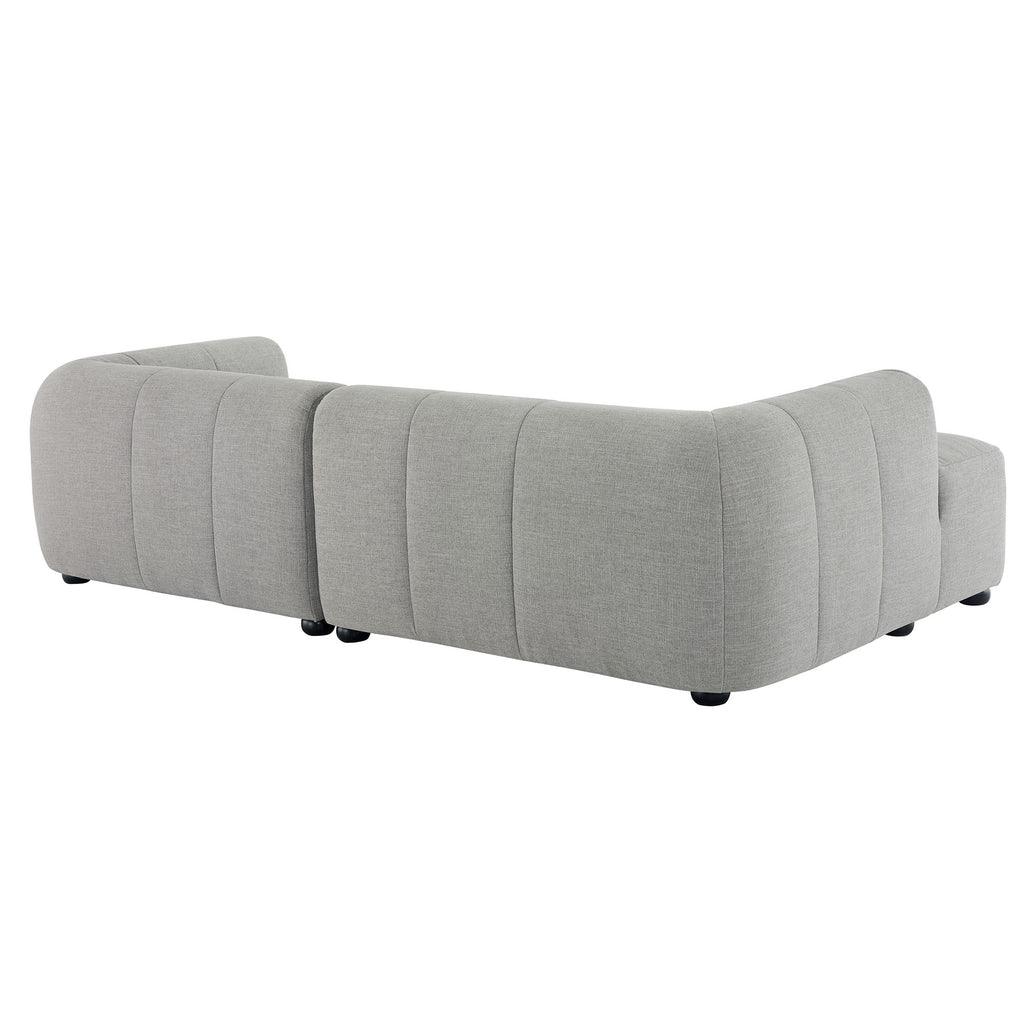 Modway Liana Left-Facing Upholstered Fabric Modular Sofa with Chaise FredCo