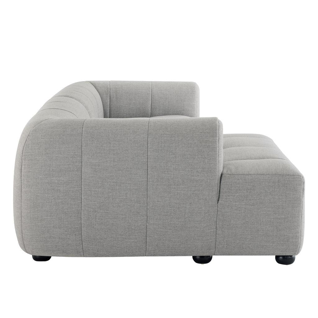 Modway Liana Left-Facing Upholstered Fabric Modular Sofa with Chaise FredCo