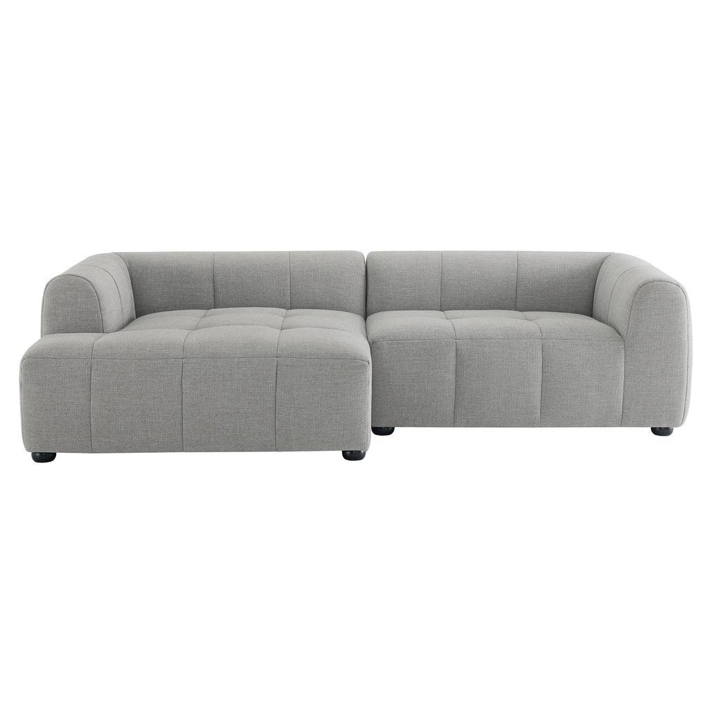 Modway Liana Left-Facing Upholstered Fabric Modular Sofa with Chaise FredCo