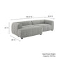 Modway Liana Left-Facing Upholstered Fabric Modular Sofa with Chaise FredCo