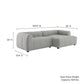 Modway Liana Right-Facing Upholstered Fabric Modular Sofa with Chaise FredCo