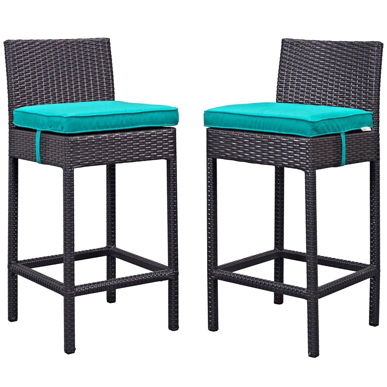 Modway Lift Bar Stool Outdoor Patio Set of 2 FredCo