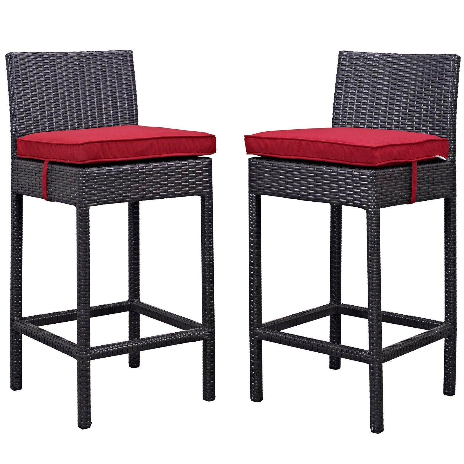Modway Lift Bar Stool Outdoor Patio Set of 2 FredCo
