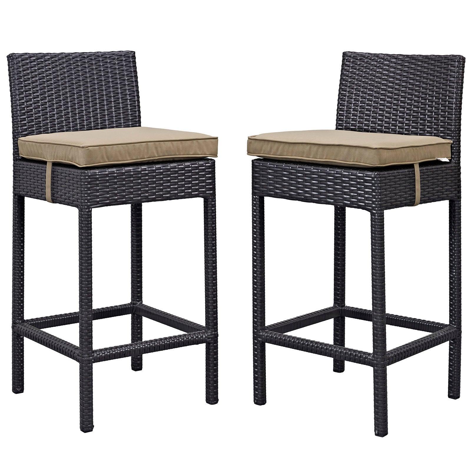 Modway Lift Bar Stool Outdoor Patio Set of 2 FredCo