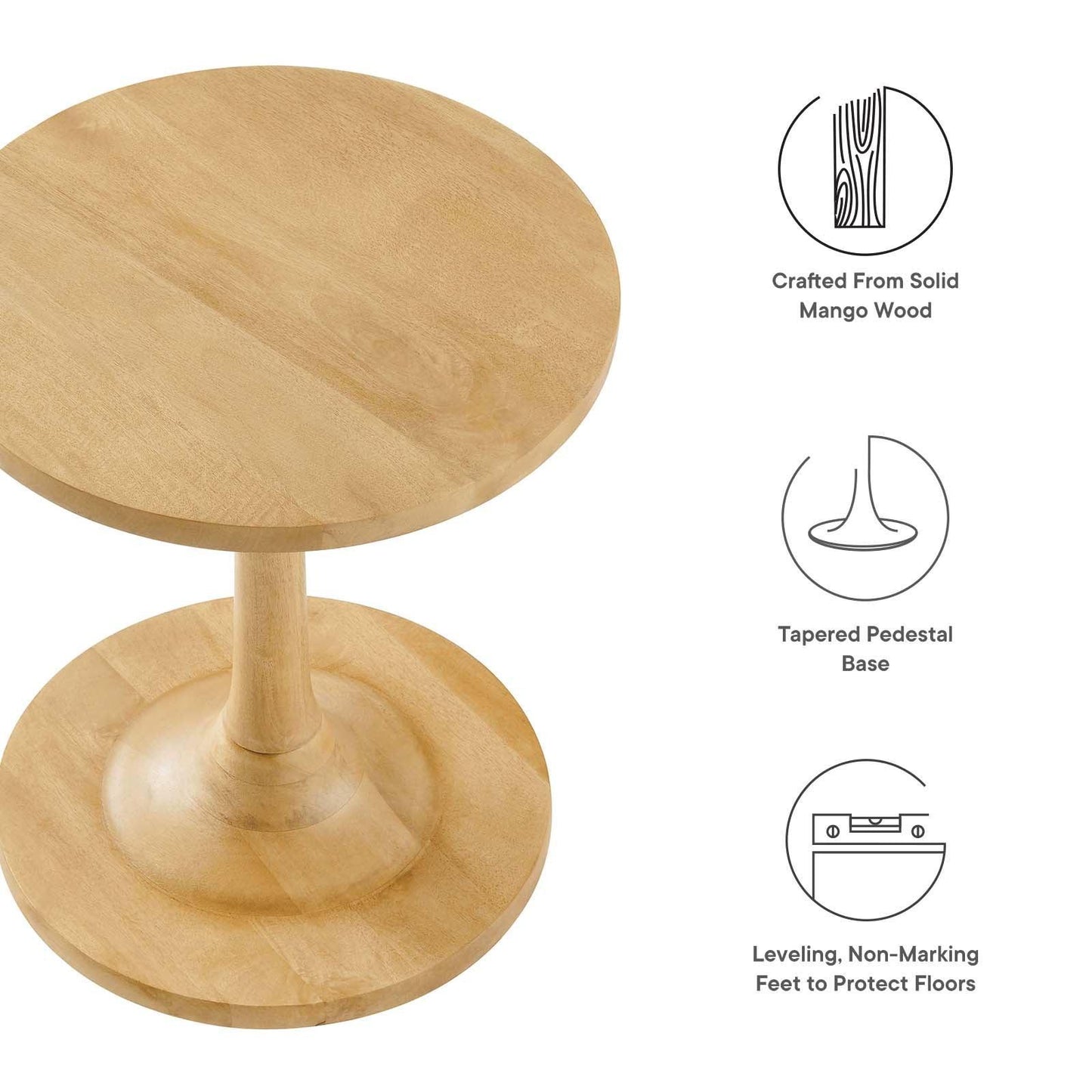 Modway Lina Round Wood Side Table FredCo