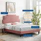 Modway Lindsey Performance Velvet Full Platform Bed FredCo