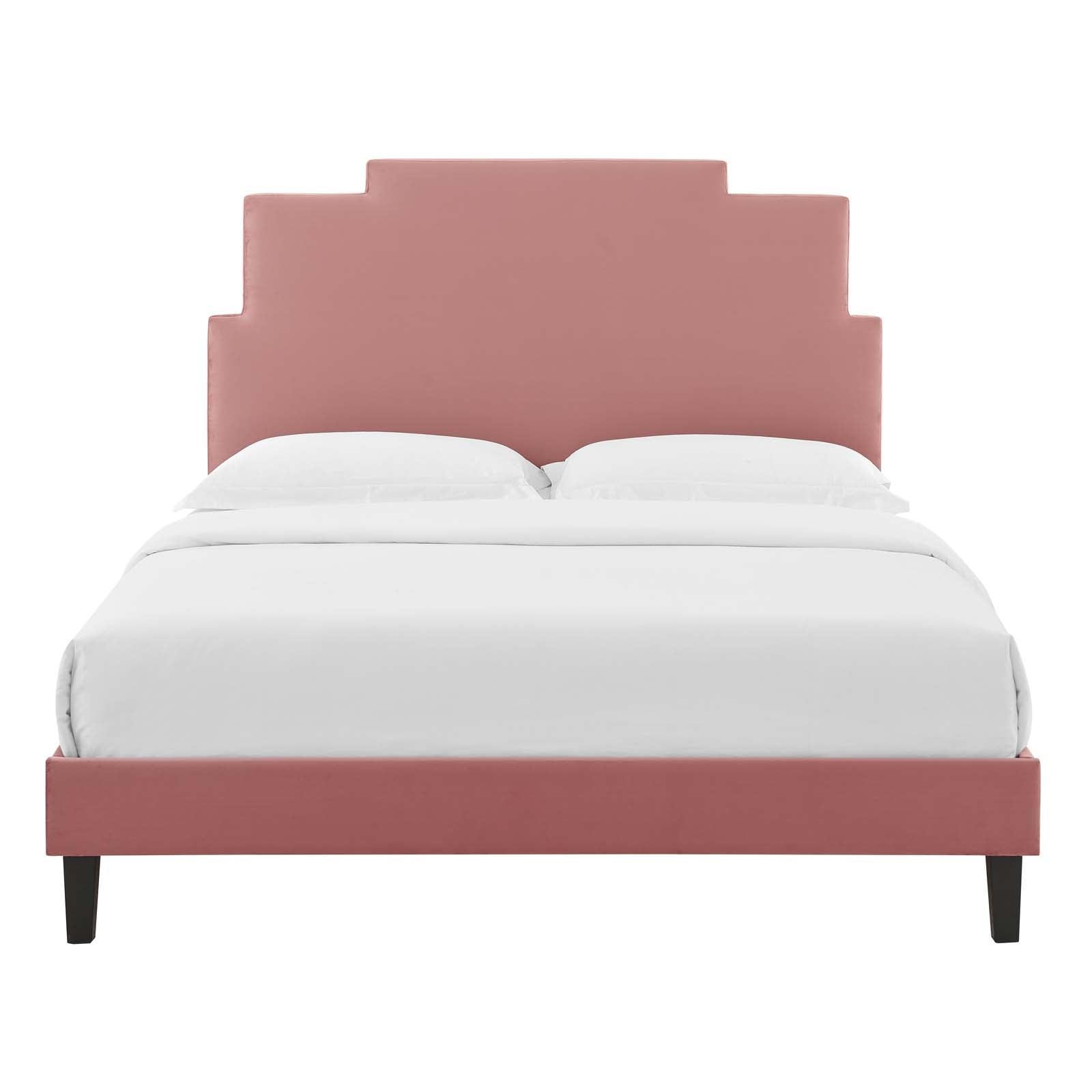 Modway Lindsey Performance Velvet Full Platform Bed FredCo