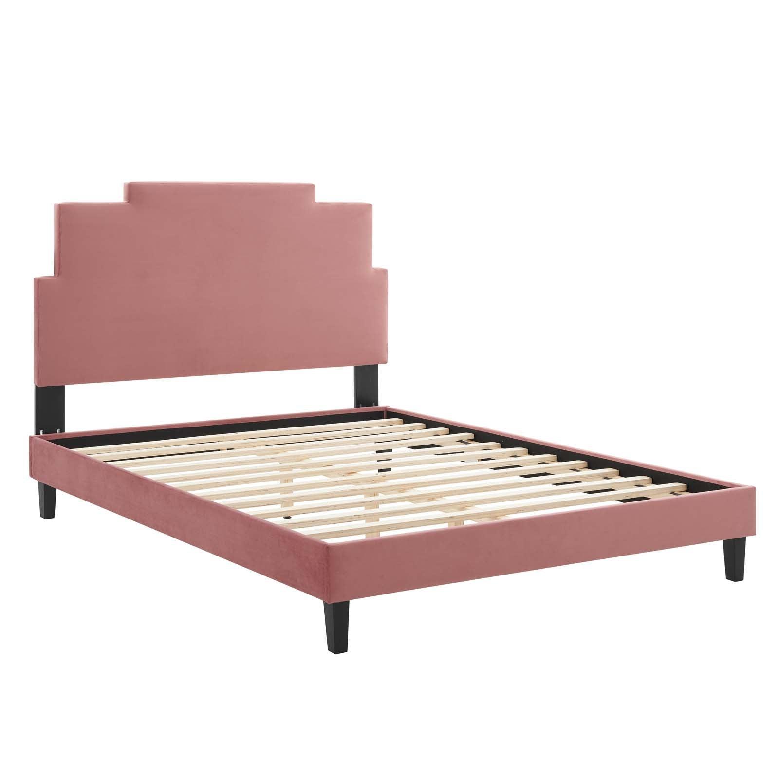Modway Lindsey Performance Velvet Full Platform Bed FredCo