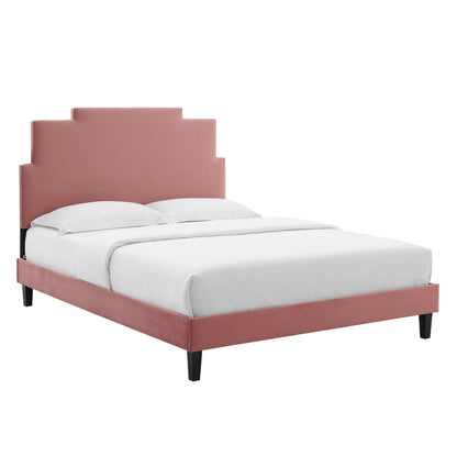 Modway Lindsey Performance Velvet Full Platform Bed FredCo