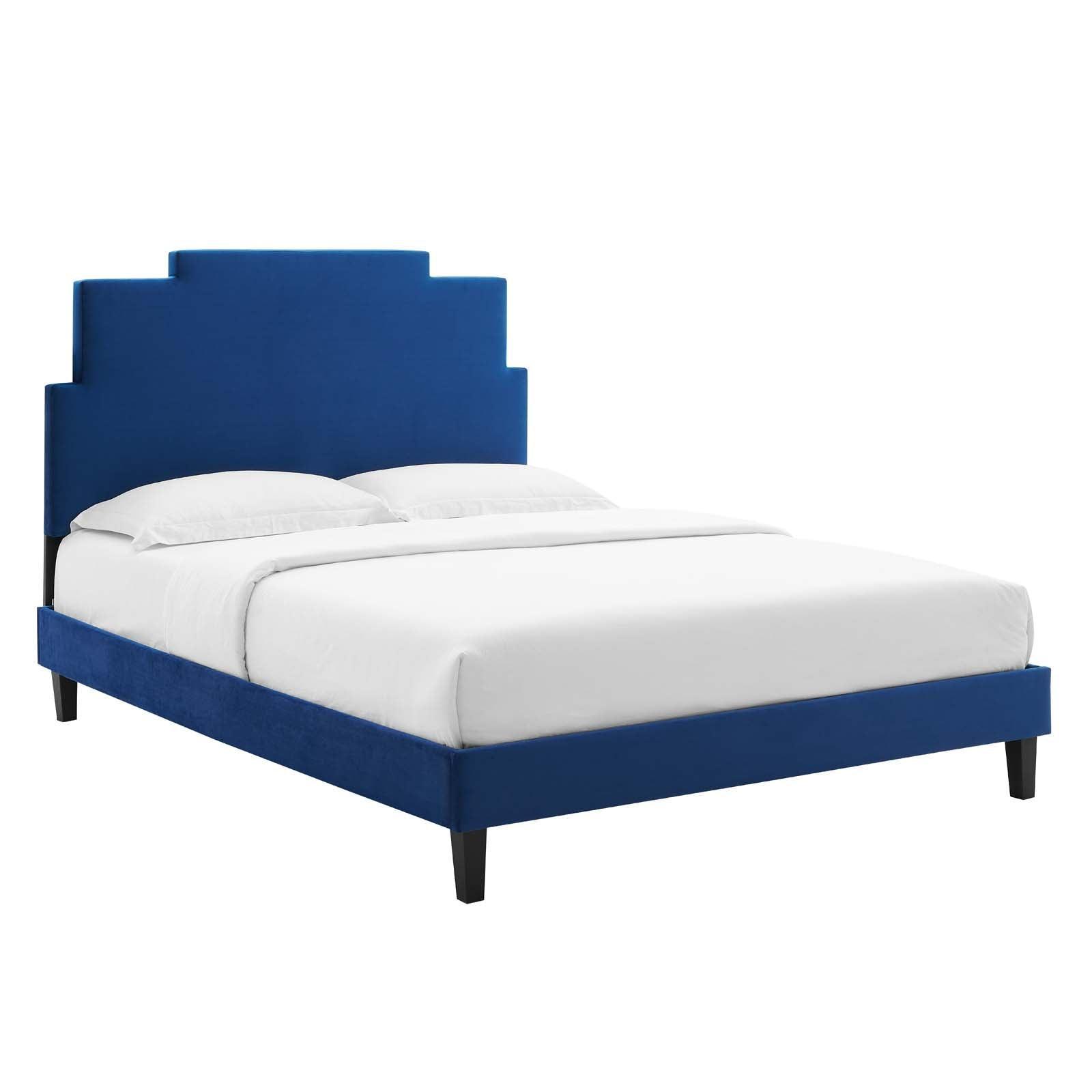 Modway Lindsey Performance Velvet Full Platform Bed FredCo
