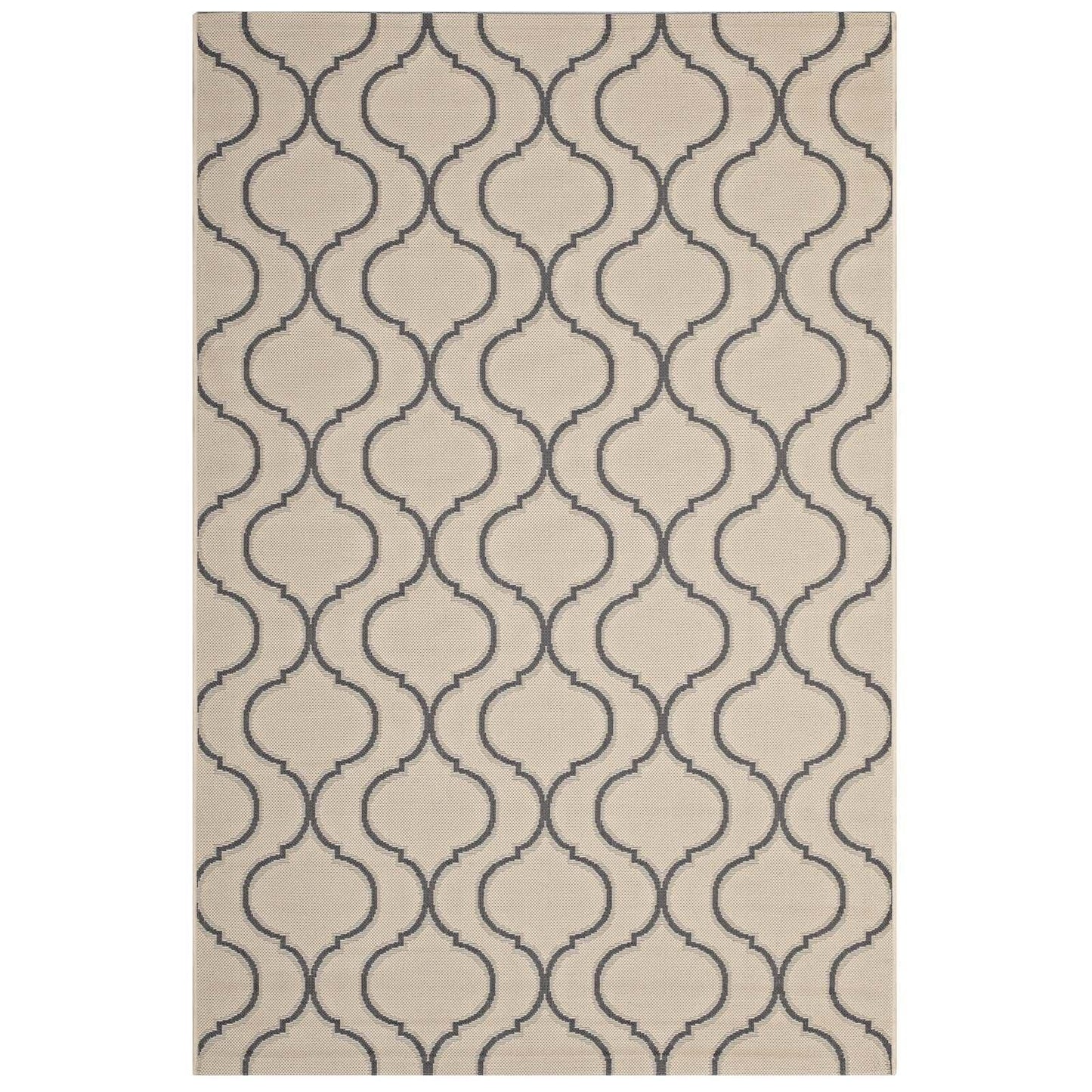 Modway Linza Wave Abstract Trellis Indoor and Outdoor Area Rug FredCo