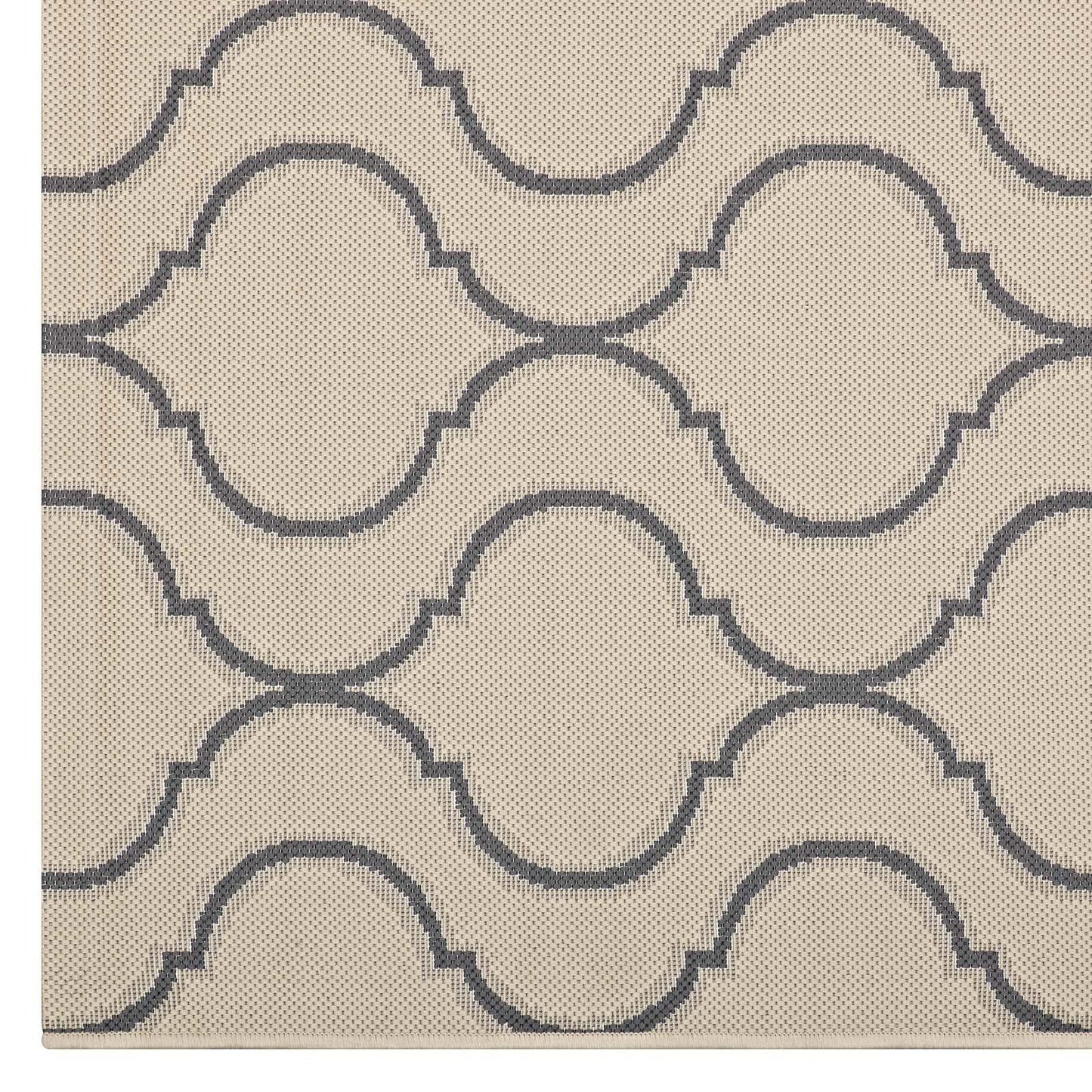 Modway Linza Wave Abstract Trellis Indoor and Outdoor Area Rug FredCo