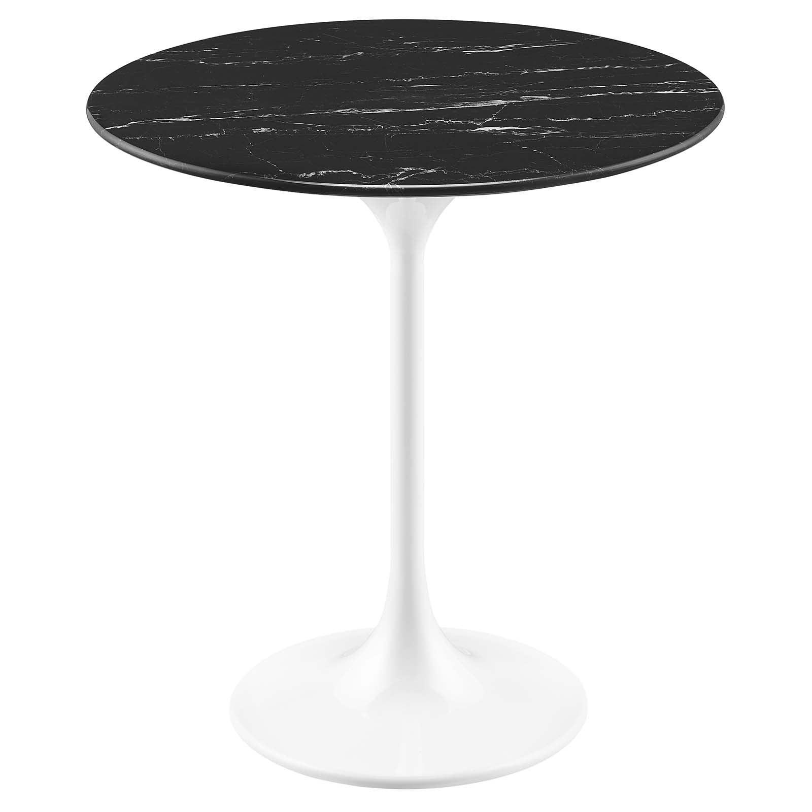Modway Lippa 20" Round Artificial Marble Side Table FredCo