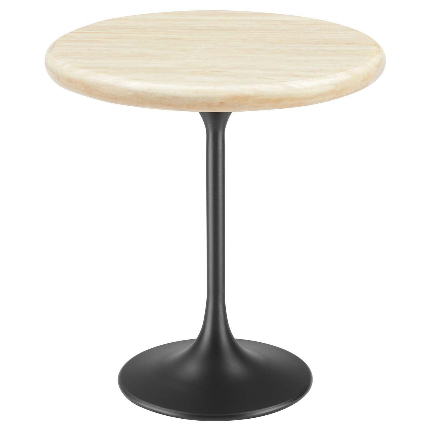 Modway Lippa 20" Round Artificial Travertine Side Table FredCo