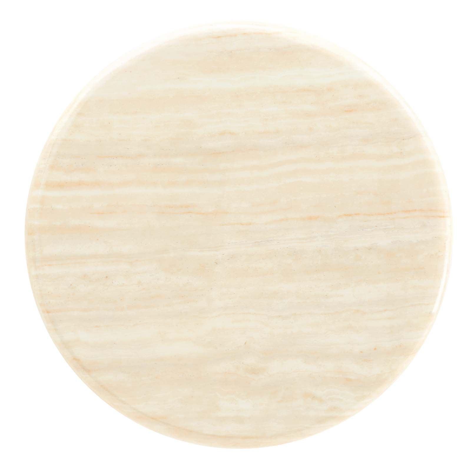 Modway Lippa 20" Round Artificial Travertine Side Table FredCo