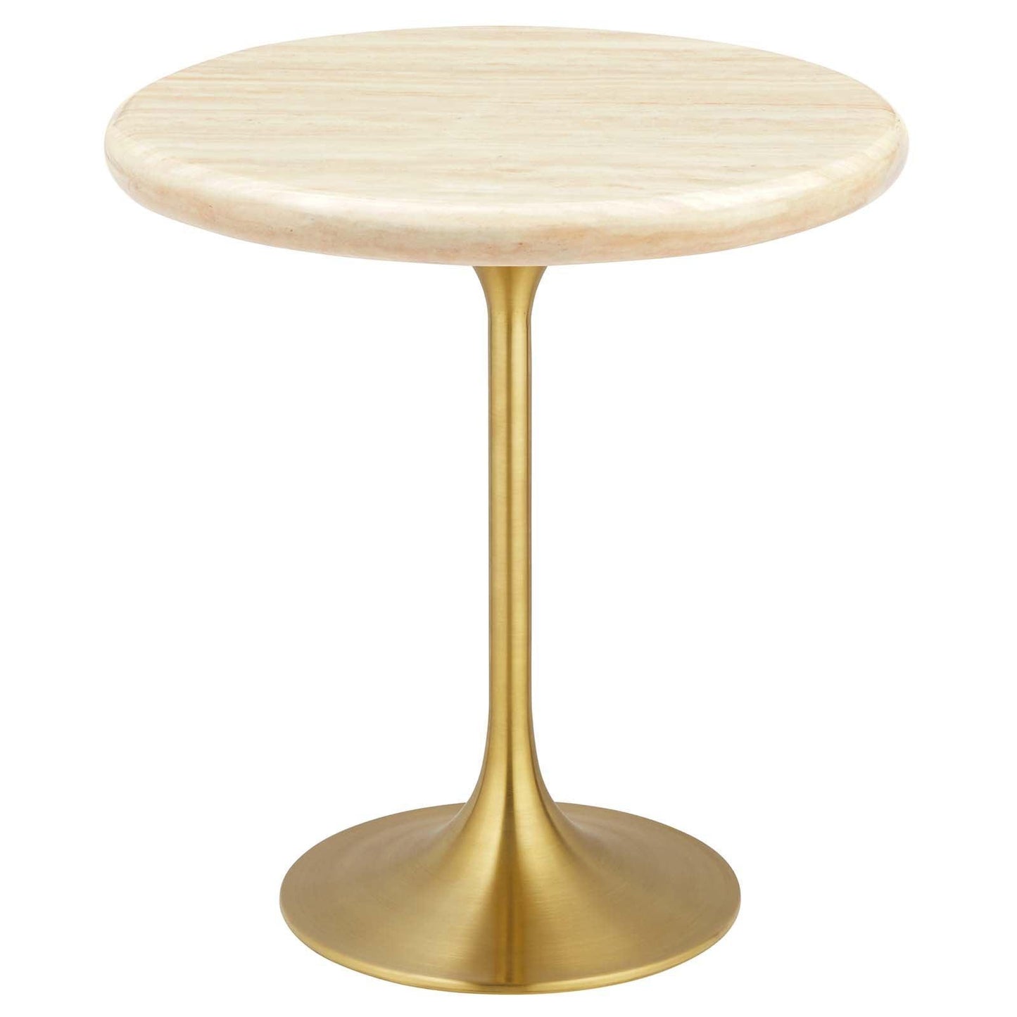 Modway Lippa 20" Round Artificial Travertine Side Table FredCo