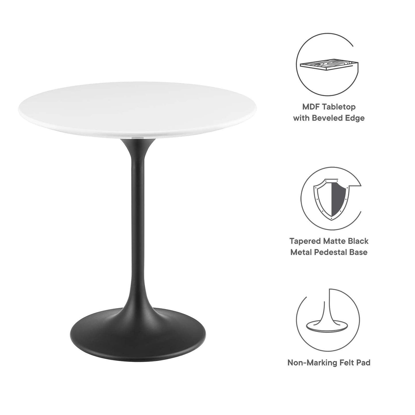 Modway Lippa 20" Round Side Table FredCo