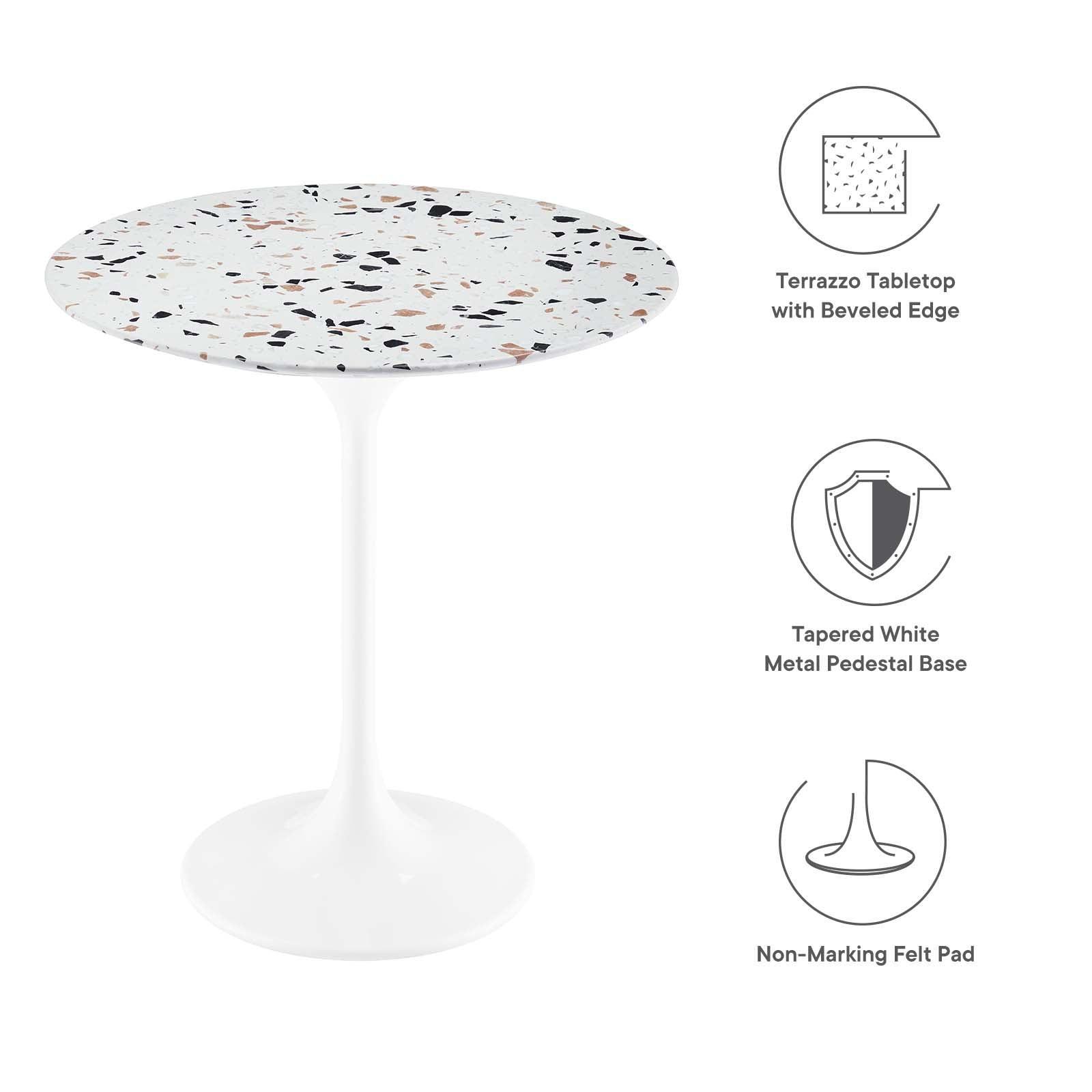 Modway Lippa 20" Round Terrazzo Side Table FredCo