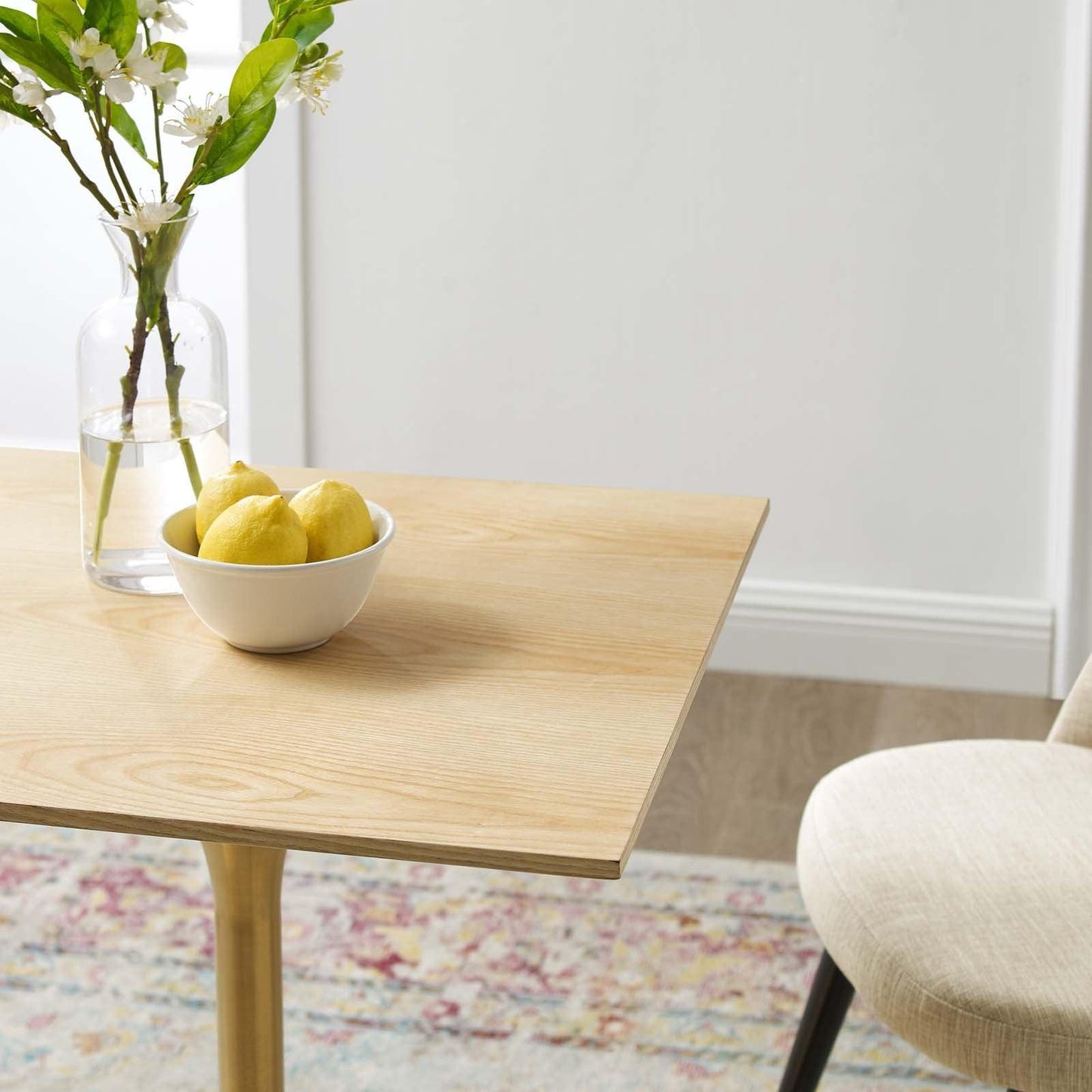 Modway Lippa 24" Square Wood Dining Table FredCo
